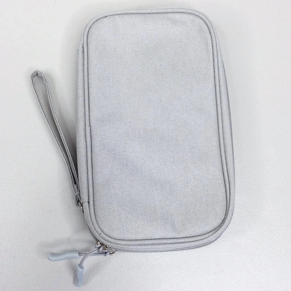 Electronics Travel Organizer Bag portable Cable Cord Tech Organizer Pouch Gray